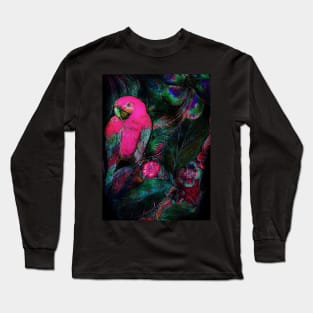 BRIGHT PINK TROPICAL DECO POSTER PALM EXOTIC ART DESIGN PRINT Long Sleeve T-Shirt